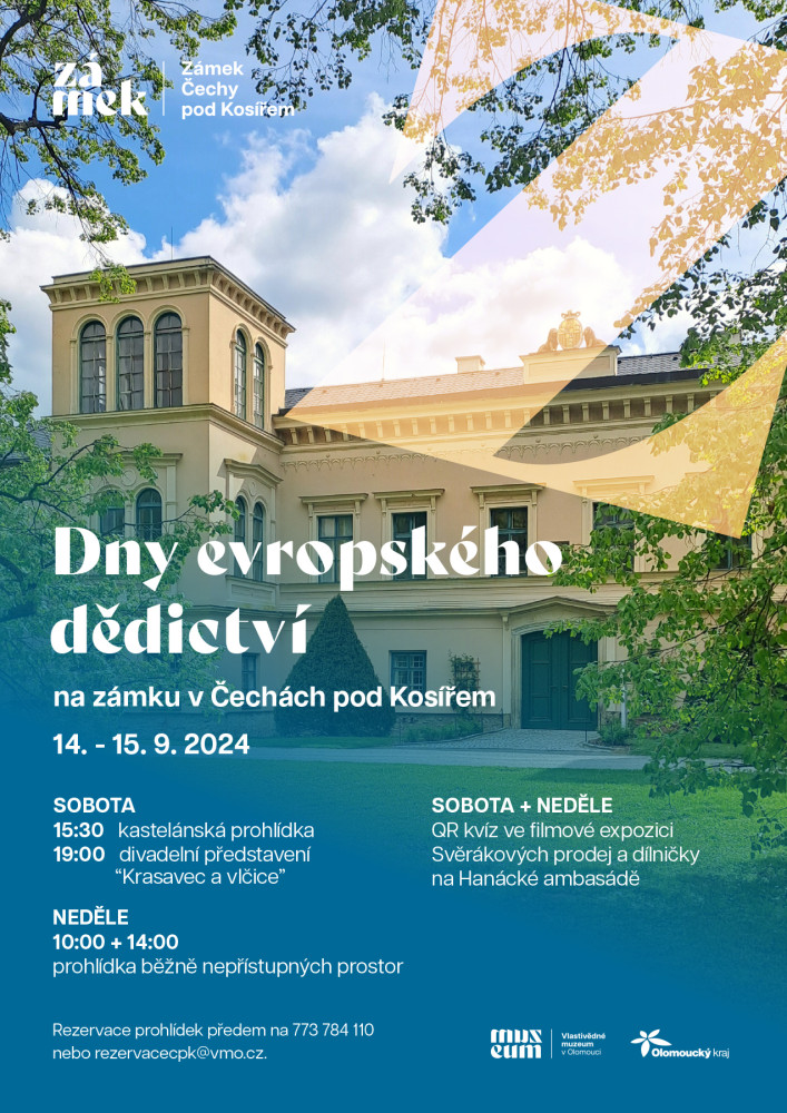 Dny evropského dědictví na zámku, 14.-15.9.2024